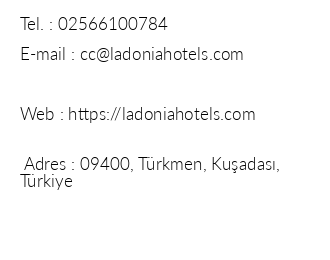 Ladonia Hotels Adakule iletişim bilgileri